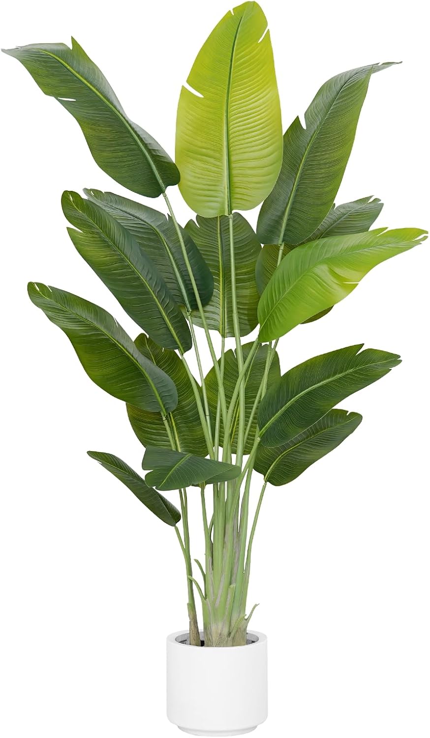 9ft Artificial Phoenix Palm Tree Tall Artificial Palm Trees with 21 Adjustable Leaves,Faux Phoenix Palm Plants for Outside Patio Pool Home Office Living Room Yard (2Pcs, 9ft)