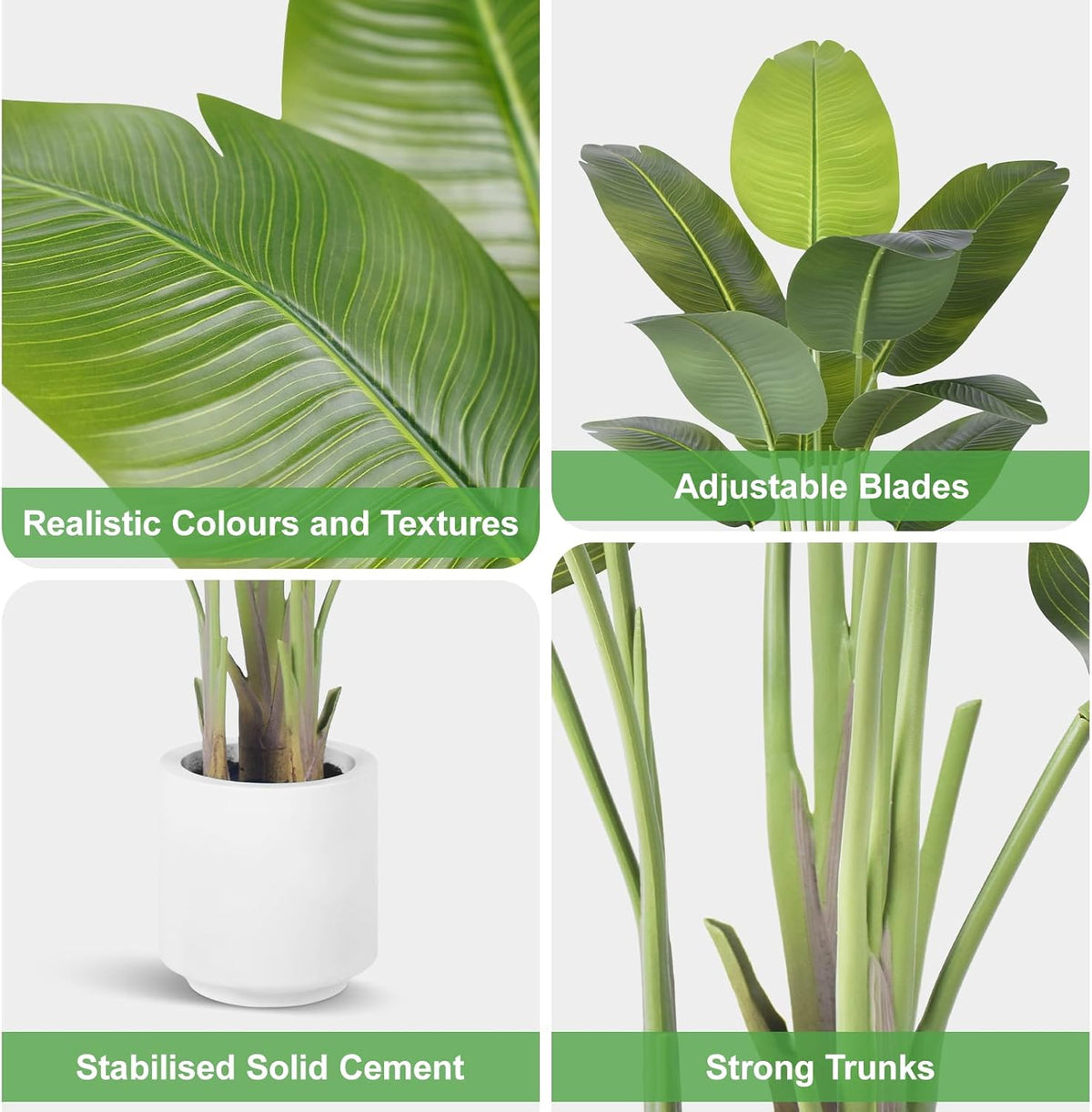 9ft Artificial Phoenix Palm Tree Tall Artificial Palm Trees with 21 Adjustable Leaves,Faux Phoenix Palm Plants for Outside Patio Pool Home Office Living Room Yard (2Pcs, 9ft)