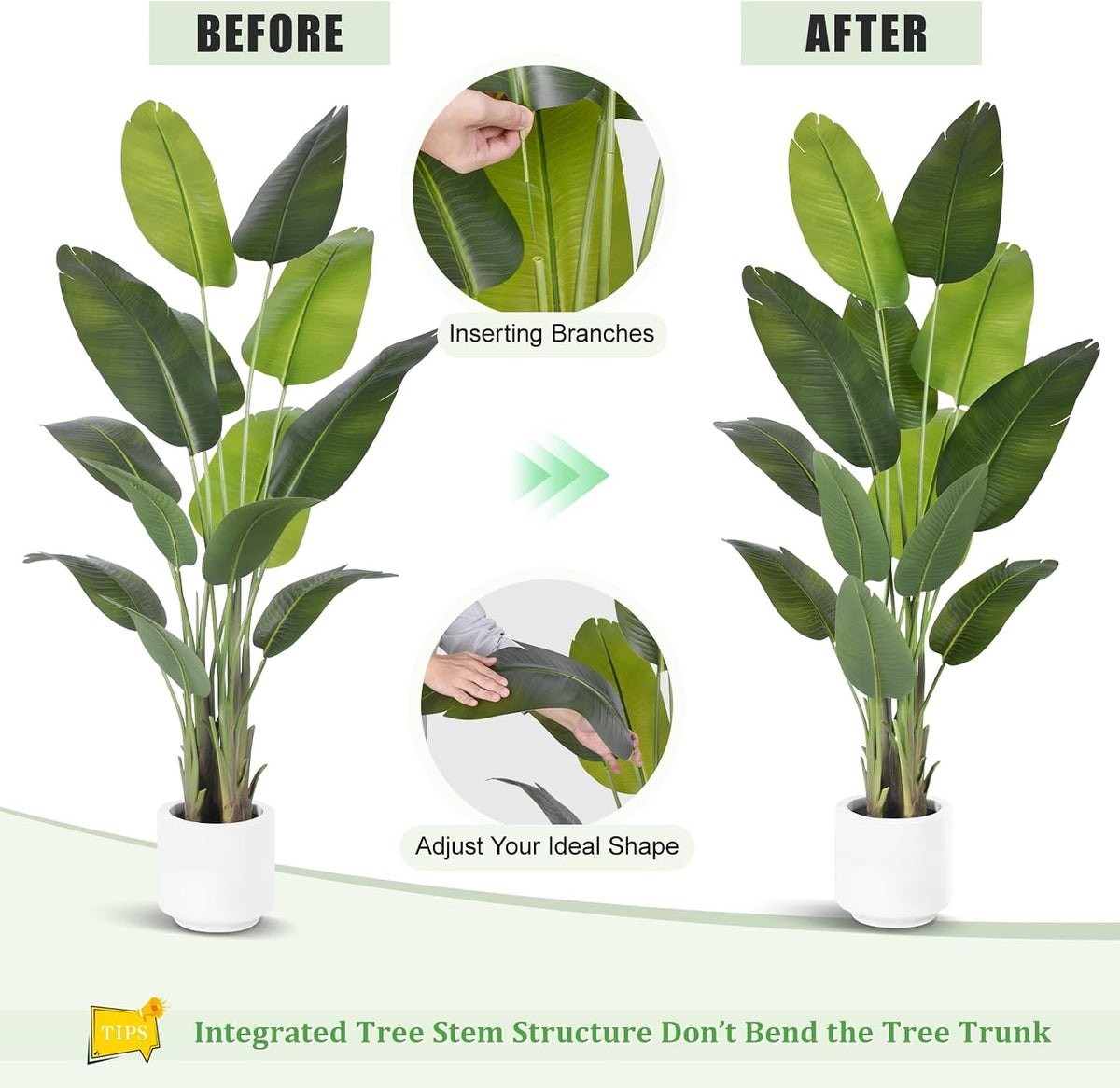 9ft Artificial Phoenix Palm Tree Tall Artificial Palm Trees with 21 Adjustable Leaves,Faux Phoenix Palm Plants for Outside Patio Pool Home Office Living Room Yard (2Pcs, 9ft)