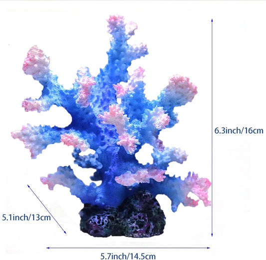 Aquarium Coral Ornament, Faux Artificial Coral Decor, Polyresin Coral Decor for Fish Tank Decoration Aquarium Landscape