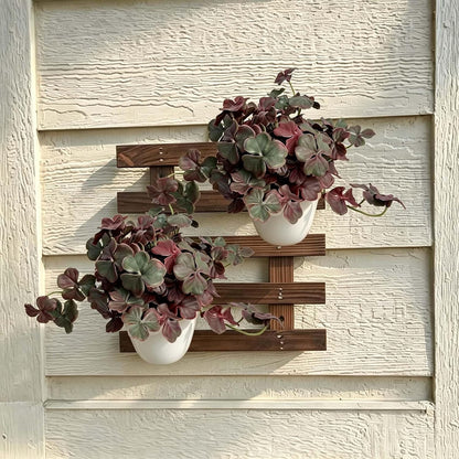 Artificial Shamrock Potted Plants, Set of 2 Indoor Faux Clover Decor