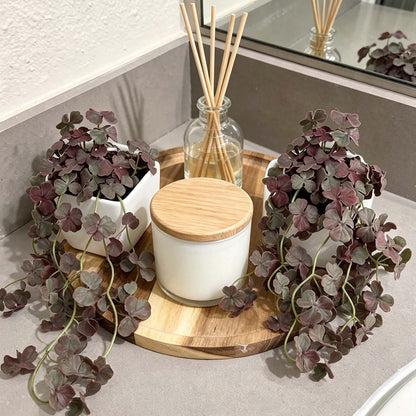 Artificial Shamrock Potted Plants, Set of 2 Indoor Faux Clover Decor