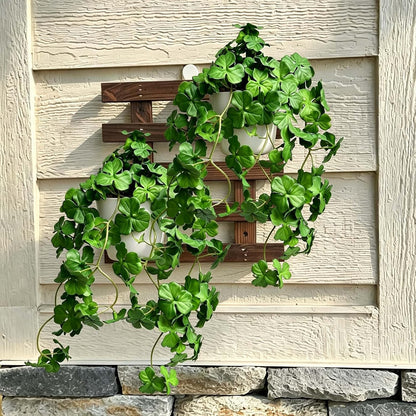 Artificial Shamrock Potted Plants, Set of 2 Indoor Faux Clover Decor