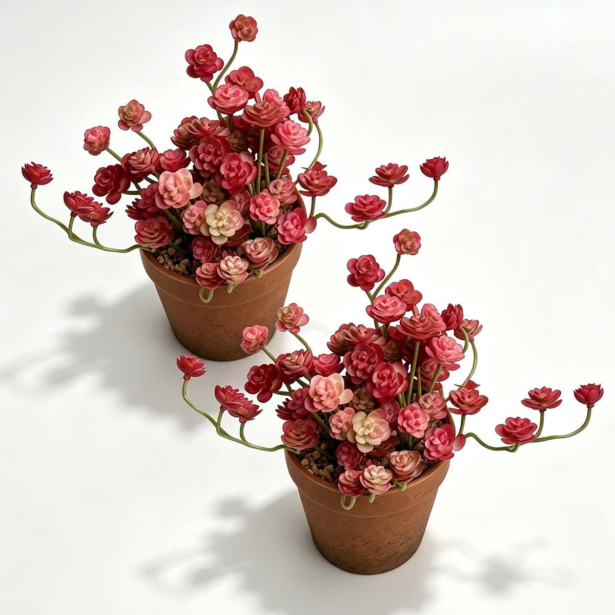 Artificial Shamrock Potted Plants, Set of 2 Indoor Faux Clover Decor