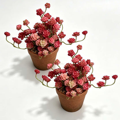 Artificial Shamrock Potted Plants, Set of 2 Indoor Faux Clover Decor