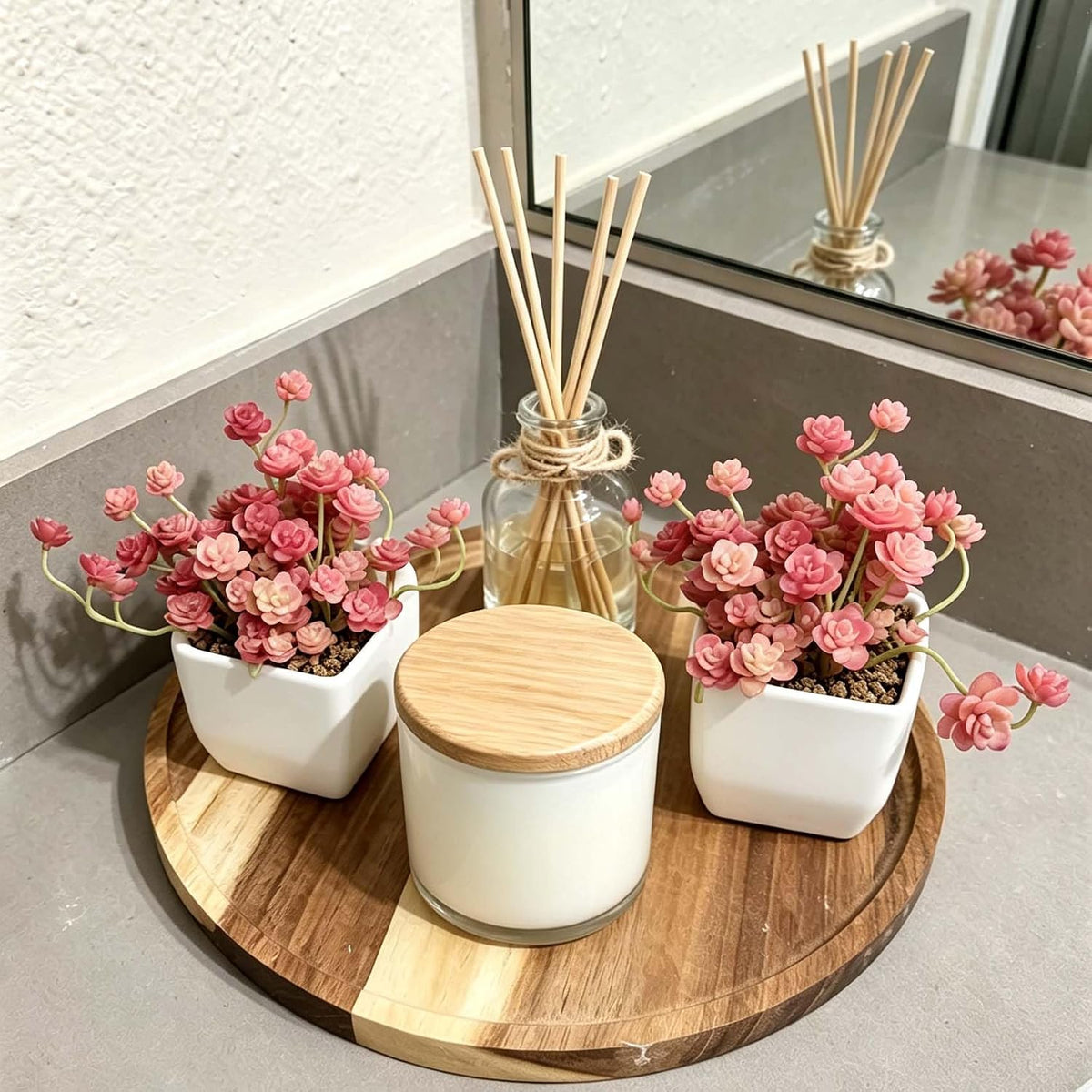 Artificial Shamrock Potted Plants, Set of 2 Indoor Faux Clover Decor