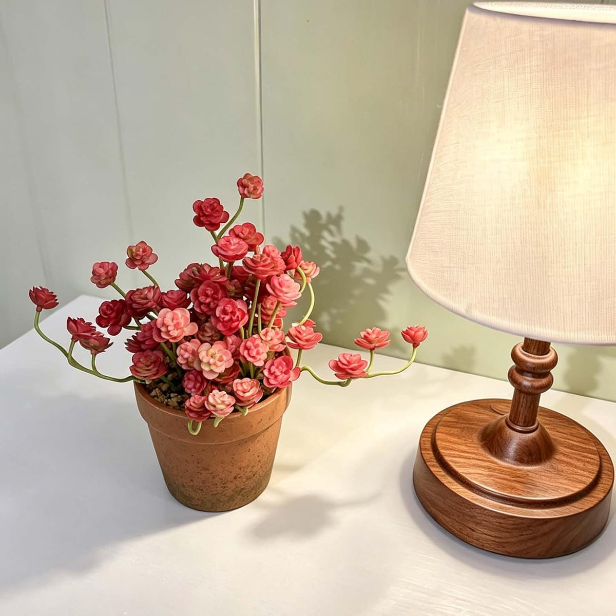 Artificial Shamrock Potted Plants, Set of 2 Indoor Faux Clover Decor