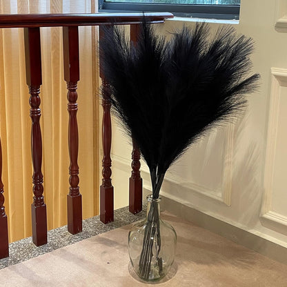 Faux Pampas Grass, 9 PCS 37''/3.1FT Tall Fluffy Fake Pompas Floral, Large Artificial Pompous Grass Branches for Floor Vase Fillers, Boho Farmhouse Room Wedding Decor (White)