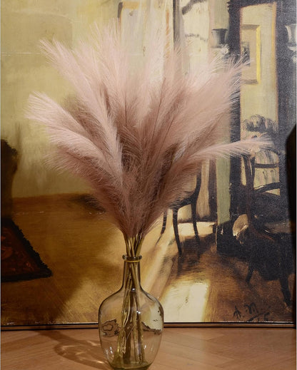 Faux Pampas Grass, 9 PCS 37''/3.1FT Tall Fluffy Fake Pompas Floral, Large Artificial Pompous Grass Branches for Floor Vase Fillers, Boho Farmhouse Room Wedding Decor (White)