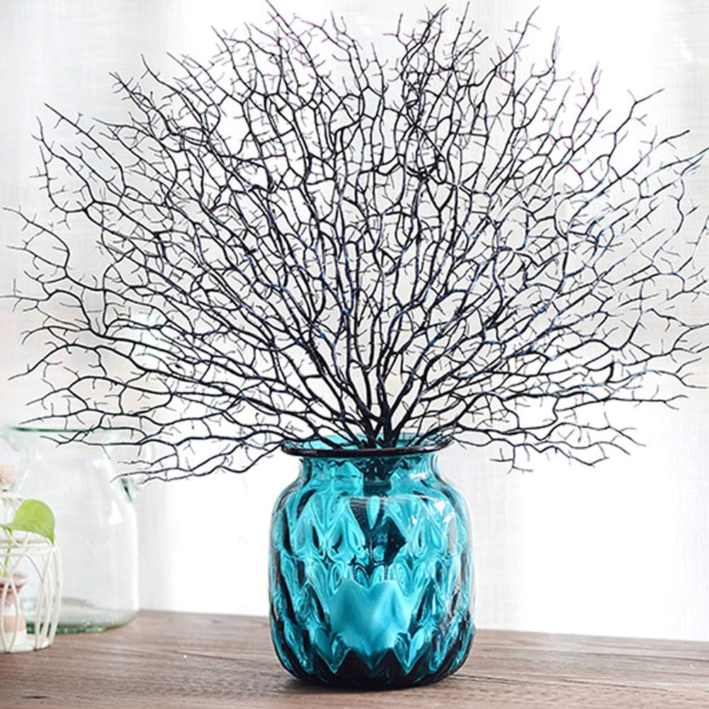Artificial Coral -Simulation Plastic Coral Branches Ornaments -Home Decoration -Crafts Peacock Fan Shape -Landscape Fish Tank Ornament