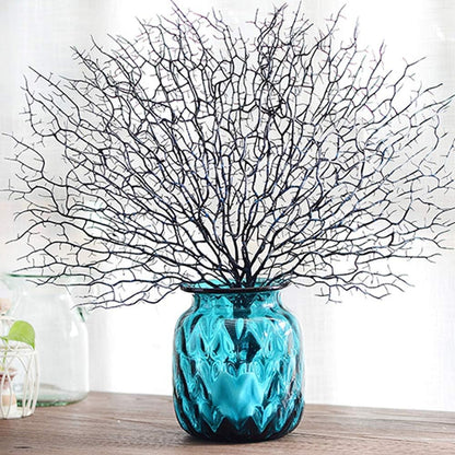 Artificial Coral -Simulation Plastic Coral Branches Ornaments -Home Decoration -Crafts Peacock Fan Shape -Landscape Fish Tank Ornament