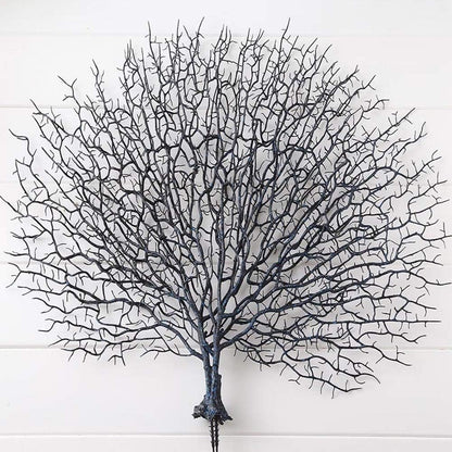 Artificial Coral -Simulation Plastic Coral Branches Ornaments -Home Decoration -Crafts Peacock Fan Shape -Landscape Fish Tank Ornament