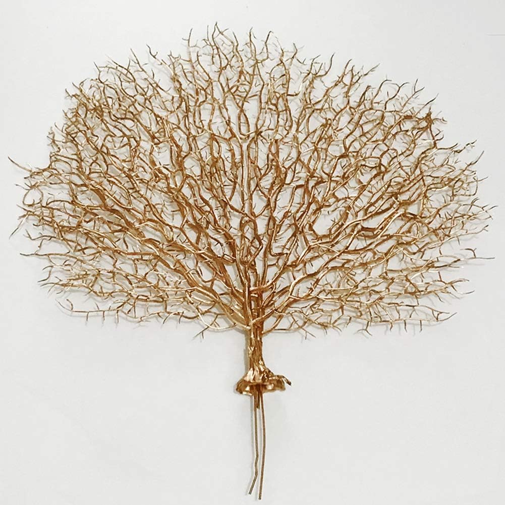 Artificial Coral -Simulation Plastic Coral Branches Ornaments -Home Decoration -Crafts Peacock Fan Shape -Landscape Fish Tank Ornament