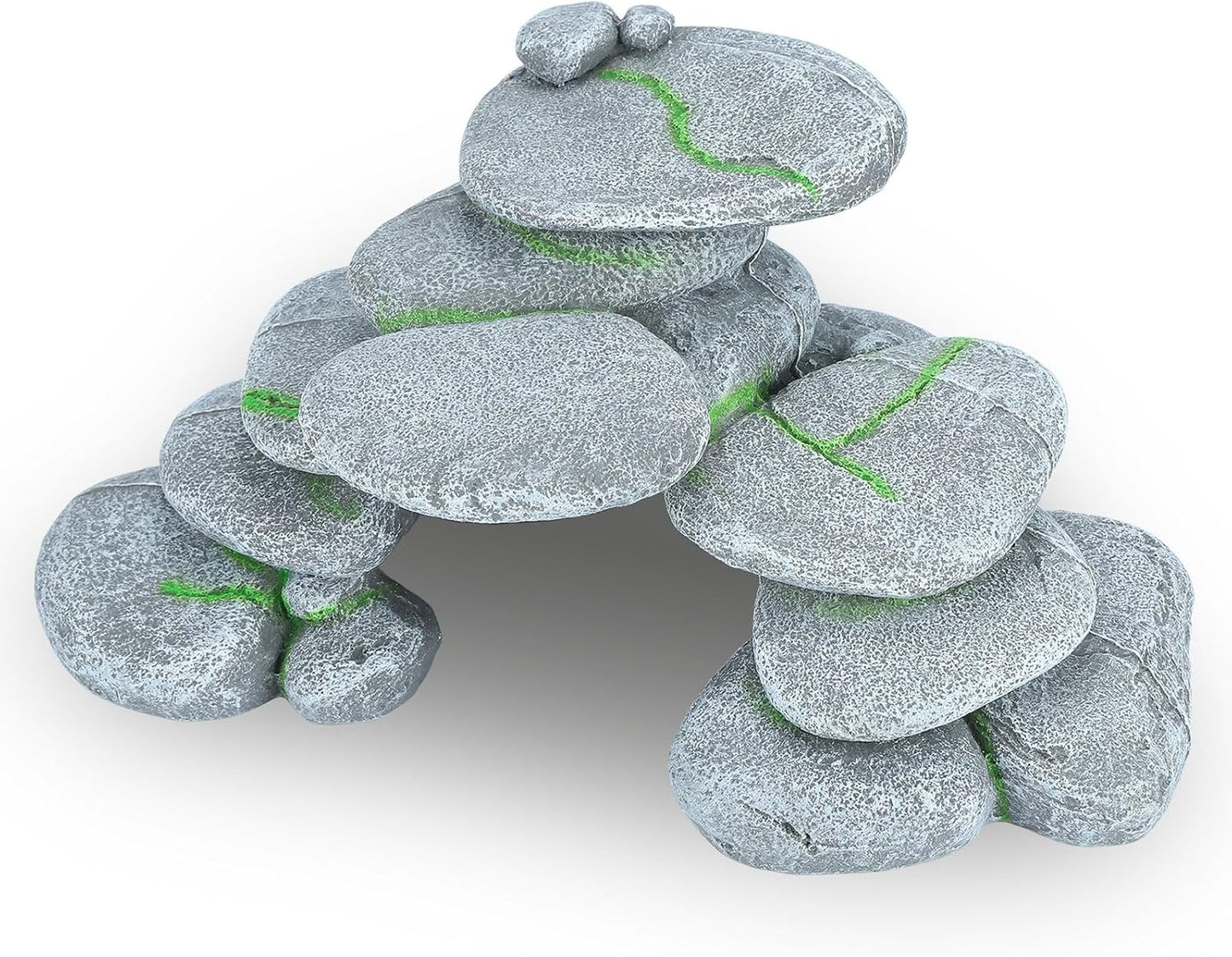 Resin Reptile Hides Pebble Shrimp Hides for Aquarium Tank Terrarium Reptile Rock Hide Fish Tank Caves and Hides Reptile Hideouts for Lizard Snake Gecko