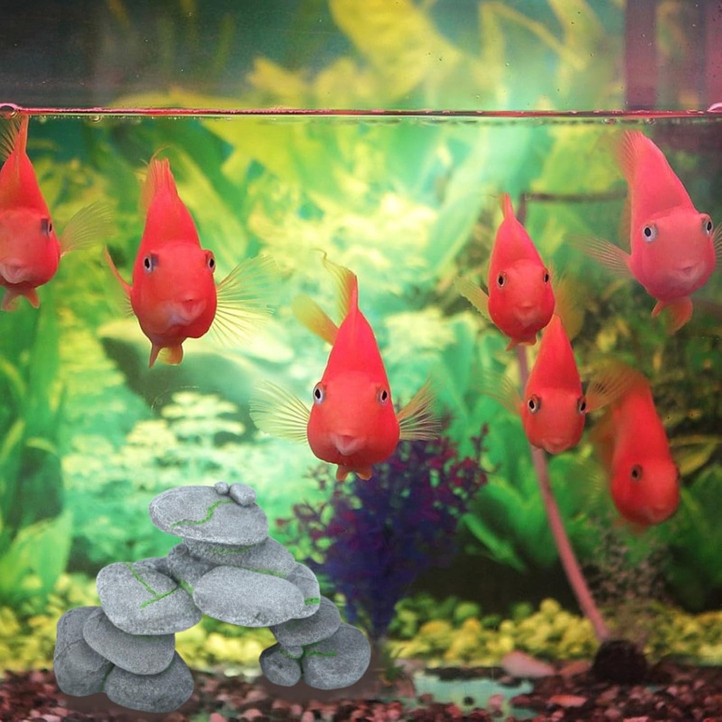 Resin Reptile Hides Pebble Shrimp Hides for Aquarium Tank Terrarium Reptile Rock Hide Fish Tank Caves and Hides Reptile Hideouts for Lizard Snake Gecko