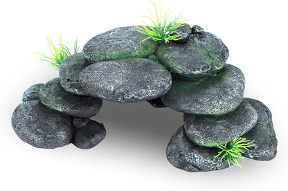 Resin Reptile Hides Pebble Shrimp Hides for Aquarium Tank Terrarium Reptile Rock Hide Fish Tank Caves and Hides Reptile Hideouts for Lizard Snake Gecko
