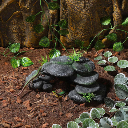 Resin Reptile Hides Pebble Shrimp Hides for Aquarium Tank Terrarium Reptile Rock Hide Fish Tank Caves and Hides Reptile Hideouts for Lizard Snake Gecko