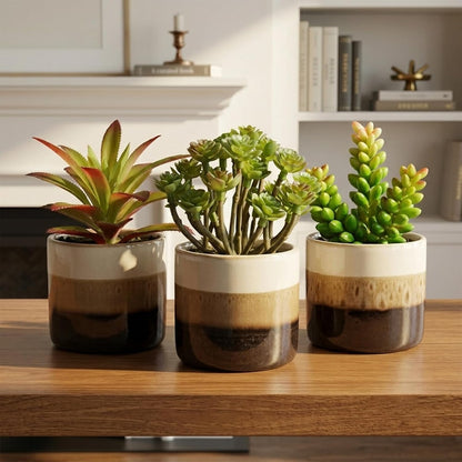 8-Inch Artificial Rosemary Plant, Small Faux Potted Greenery | Small realistic plastic faux shrub pot for indoor home, office, shelf, table, kitchen, and bathroom wall decor.