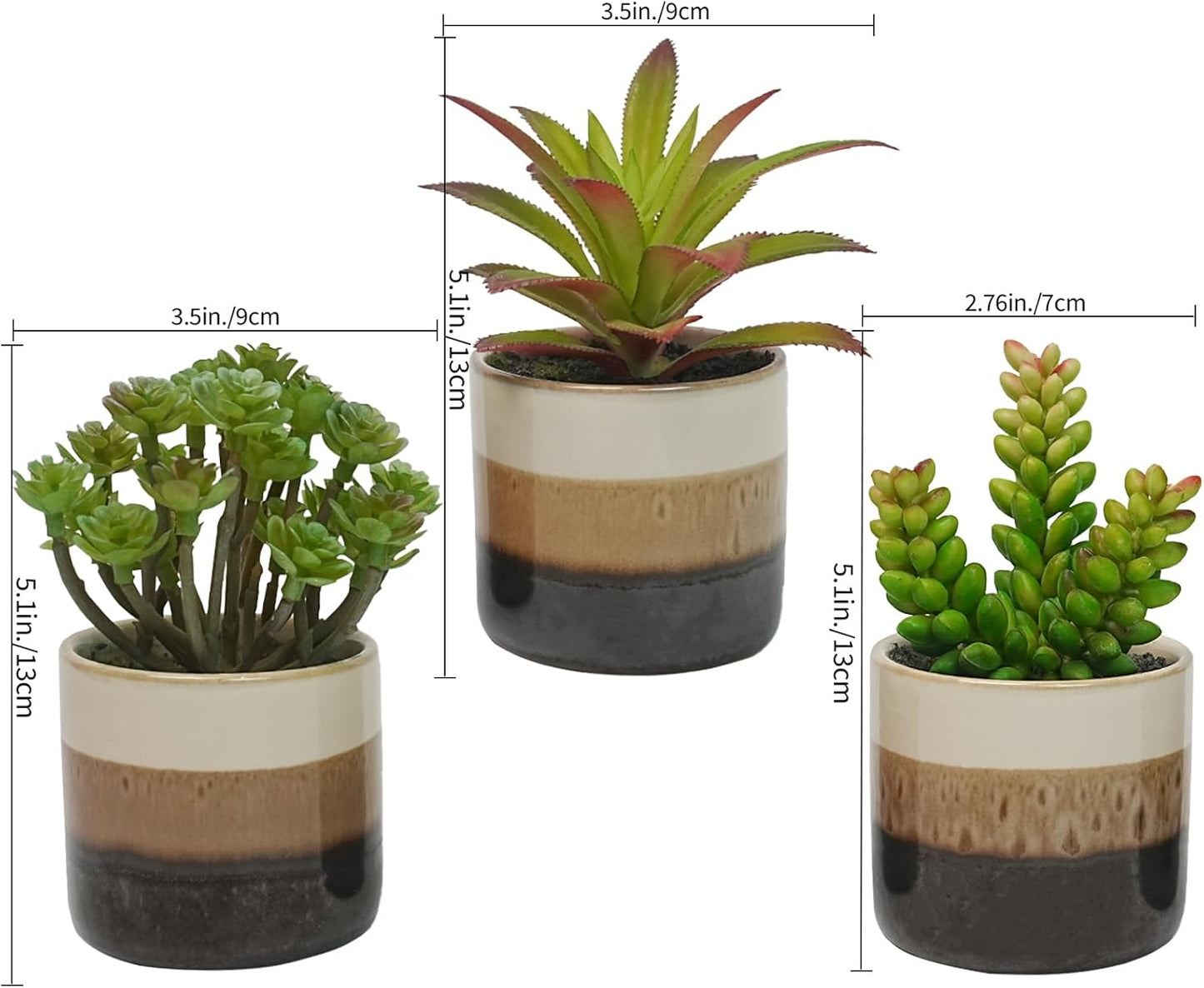 8-Inch Artificial Rosemary Plant, Small Faux Potted Greenery | Small realistic plastic faux shrub pot for indoor home, office, shelf, table, kitchen, and bathroom wall decor.