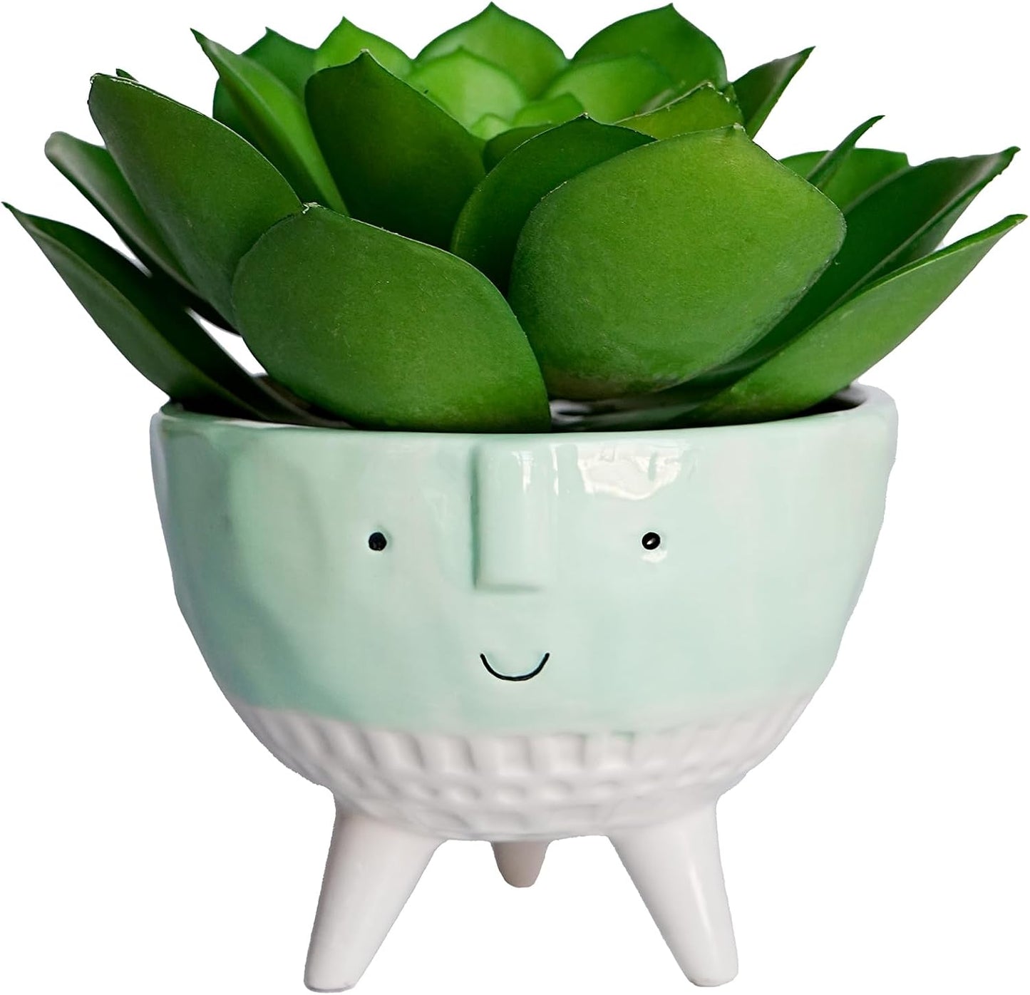 8-Inch Artificial Rosemary Plant, Small Faux Potted Greenery | Small realistic plastic faux shrub pot for indoor home, office, shelf, table, kitchen, and bathroom wall decor.