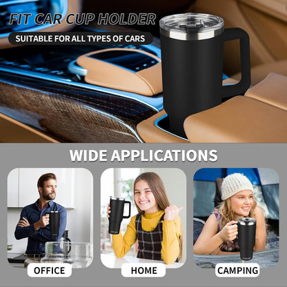 30 oz Tumbler with Handle, Stainless Steel Insulated Tumbler with Lid and Straw, Double Wall Vacuum Coffee Mug Tumbler, Insulated Coffee Thermal Cup for Cold and Hot (Yellow)