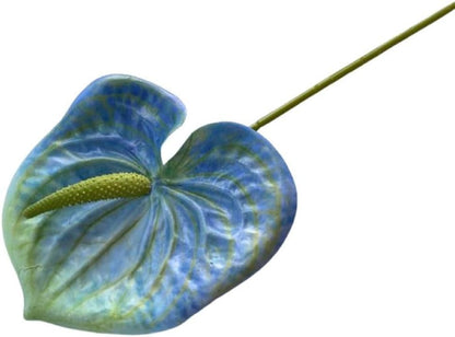 8 Pcs 23-5/8 inch Artificial Anthurium Flowers Real Touch Fake Flower