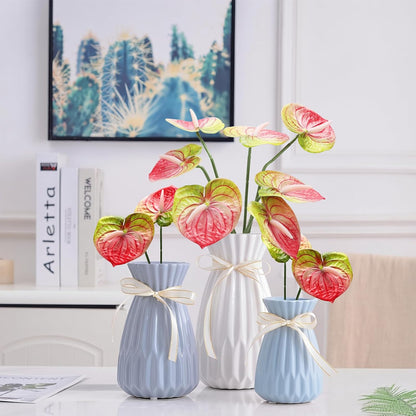 8 Pcs 23-5/8 inch Artificial Anthurium Flowers Real Touch Fake Flower