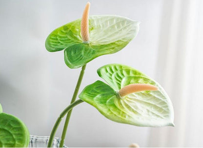 8 Pcs 23-5/8 inch Artificial Anthurium Flowers Real Touch Fake Flower