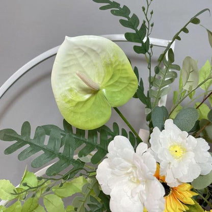 8 Pcs 23-5/8 inch Artificial Anthurium Flowers Real Touch Fake Flower
