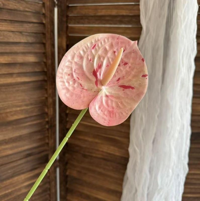 8 Pcs 23-5/8 inch Artificial Anthurium Flowers Real Touch Fake Flower