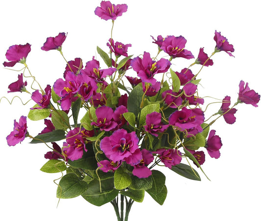 5 Pcs Artificial Flowers for Outdoors Hibiscus Spring Summer Decor Multicolor Artificial Tropical Flowers Realistic UV Resistant Silk Hibiscus Flowers for Outside Planter Front Door Porch Patio