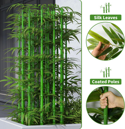 Artificial Bamboo Tree 5ft Fake Bamboo Privacy Screen Plants 10Pack