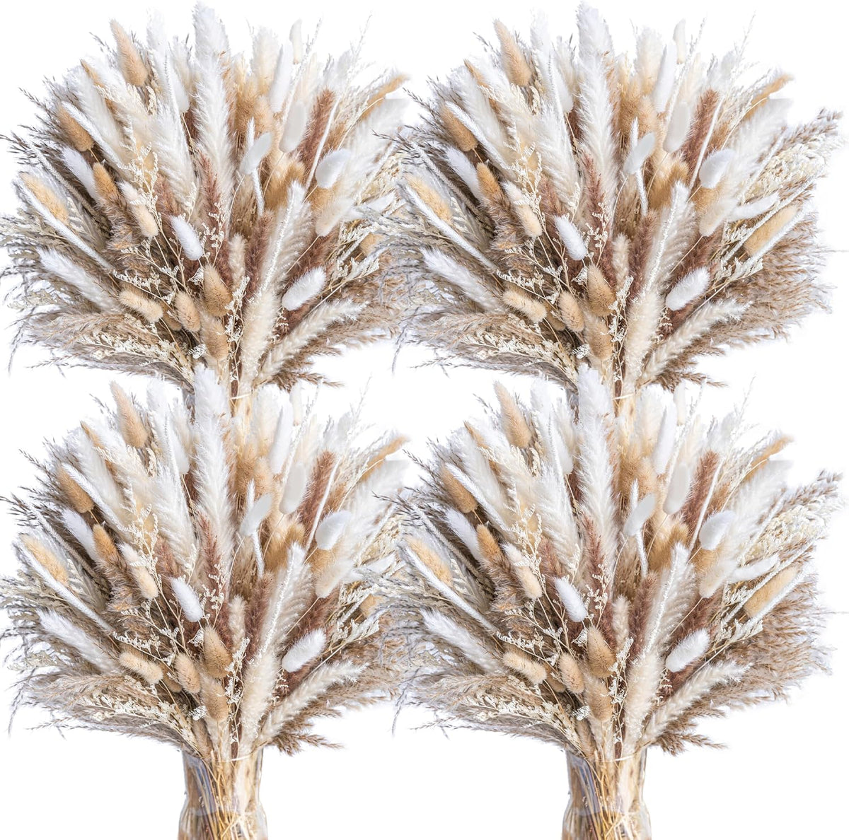 Natural Dried Pampas Grass Boho Home Decor Bouquet Phragmites Dried Flowers Bouquet for Wedding Floral Arrangements Living Room Decorations