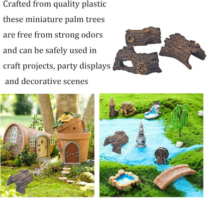 3Pcs Small Slate Rocks, Aquarium Stones, Decorative Tank Rocks for Fish, Turtle, Reptile, Bonsai, Terrarium, Landscaping, Model Scenery, Miniature Zen Garden, Easy to Clean