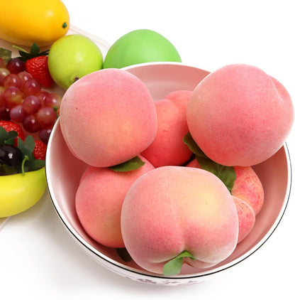 6PCS Simulation Peach Fruit Set Fake Peach