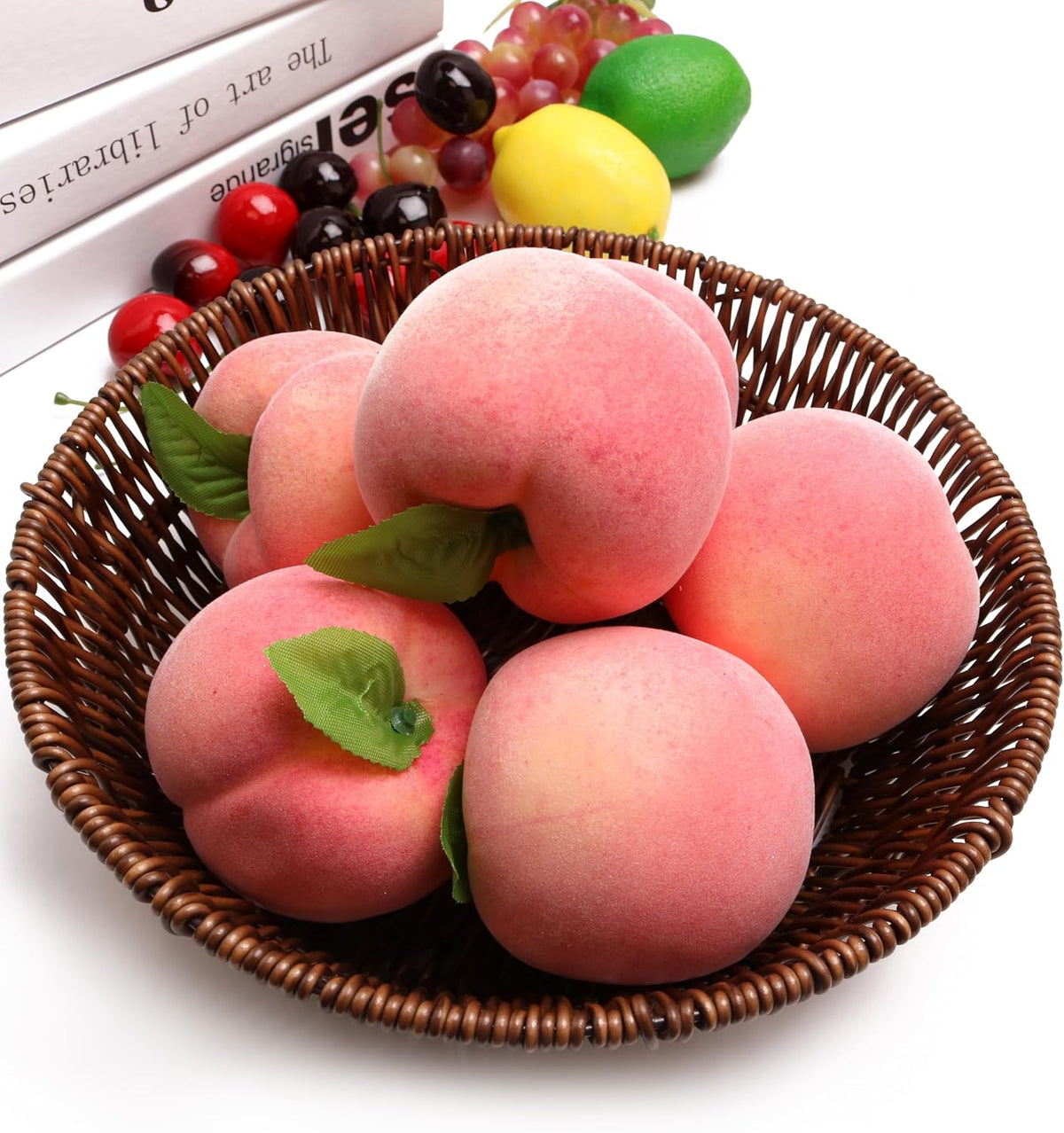 6PCS Simulation Peach Fruit Set Fake Peach
