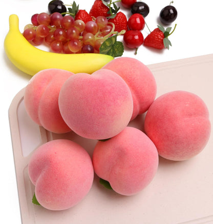 6PCS Simulation Peach Fruit Set Fake Peach