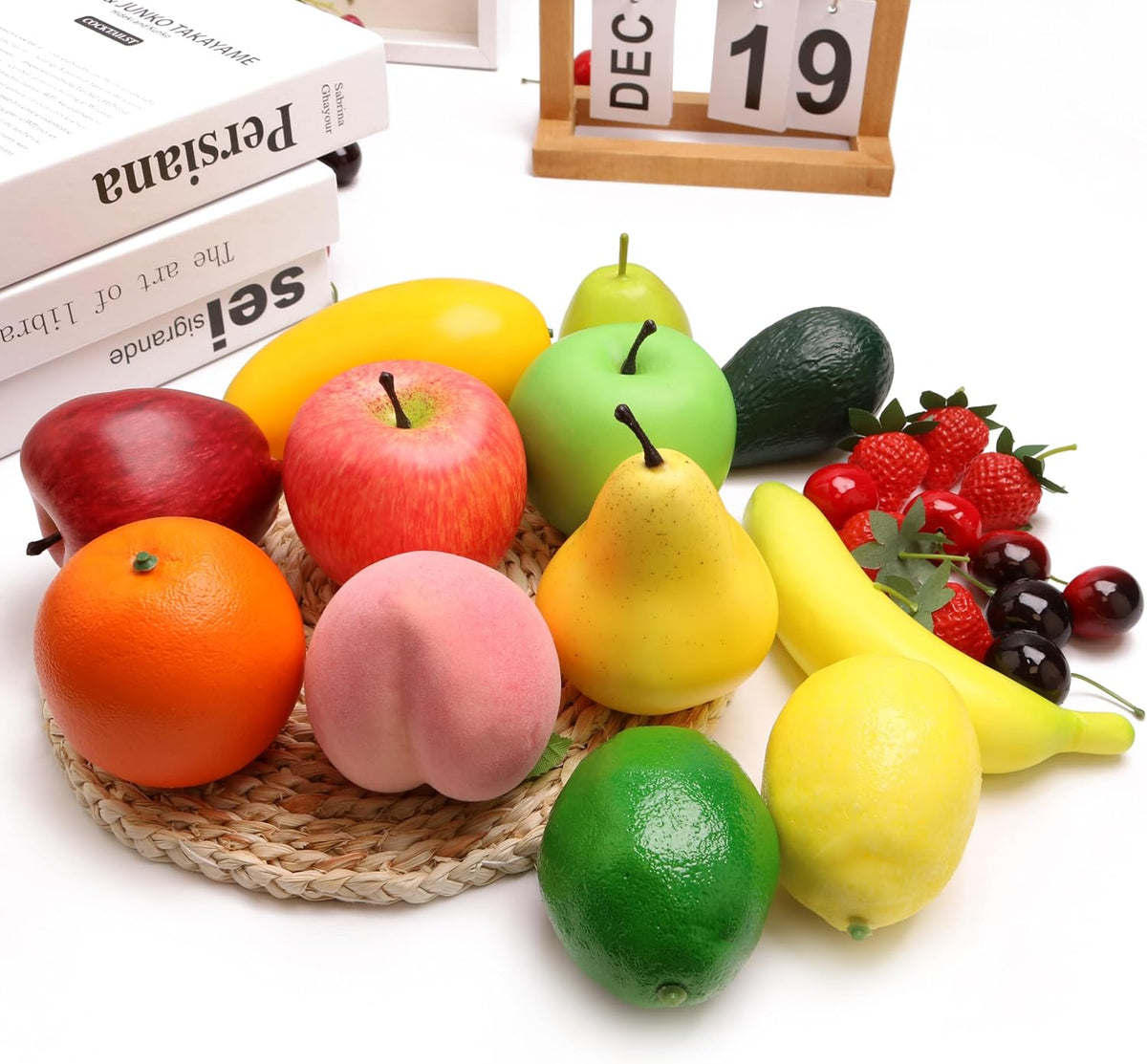 6PCS Simulation Peach Fruit Set Fake Peach