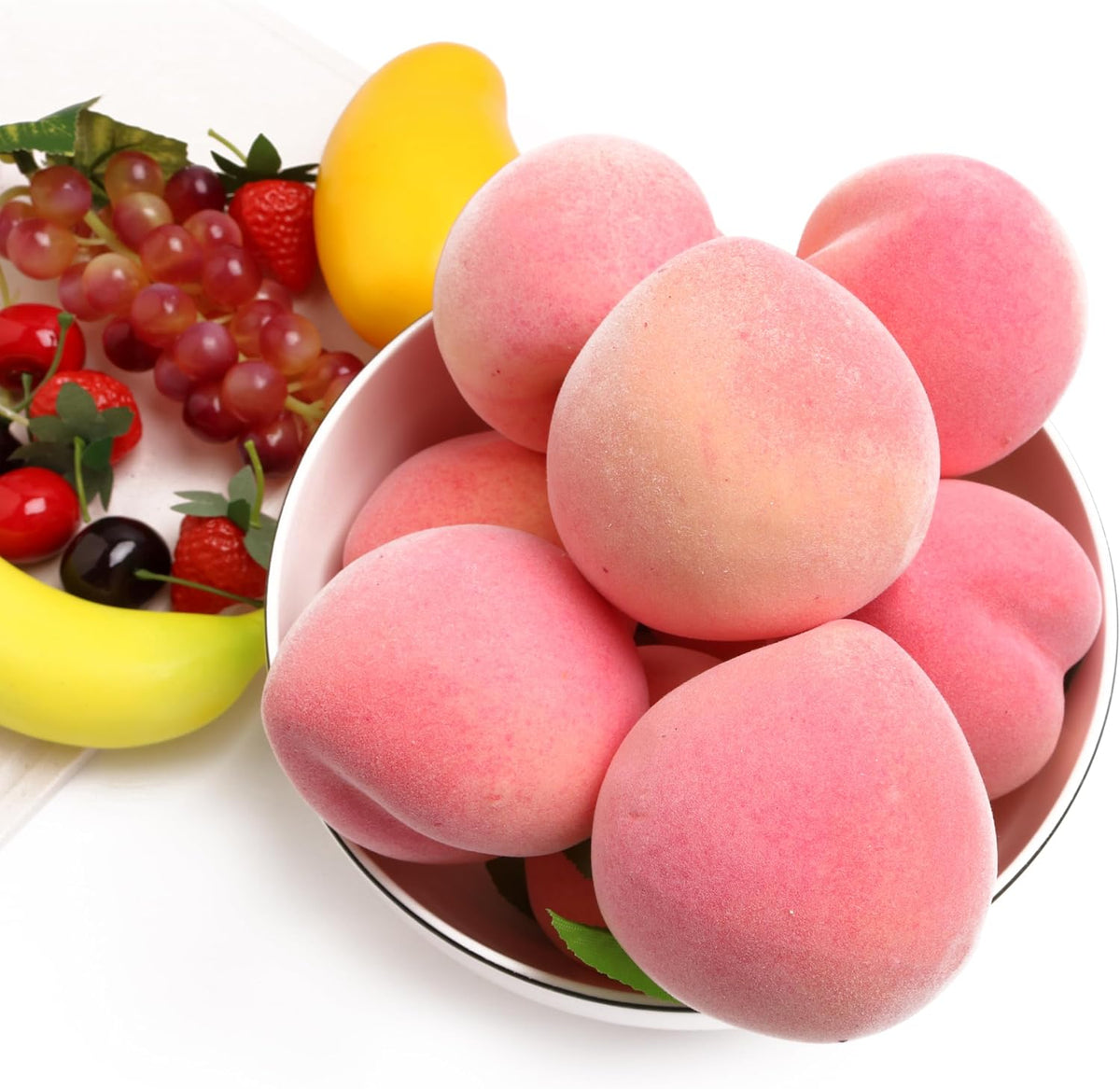 6PCS Simulation Peach Fruit Set Fake Peach