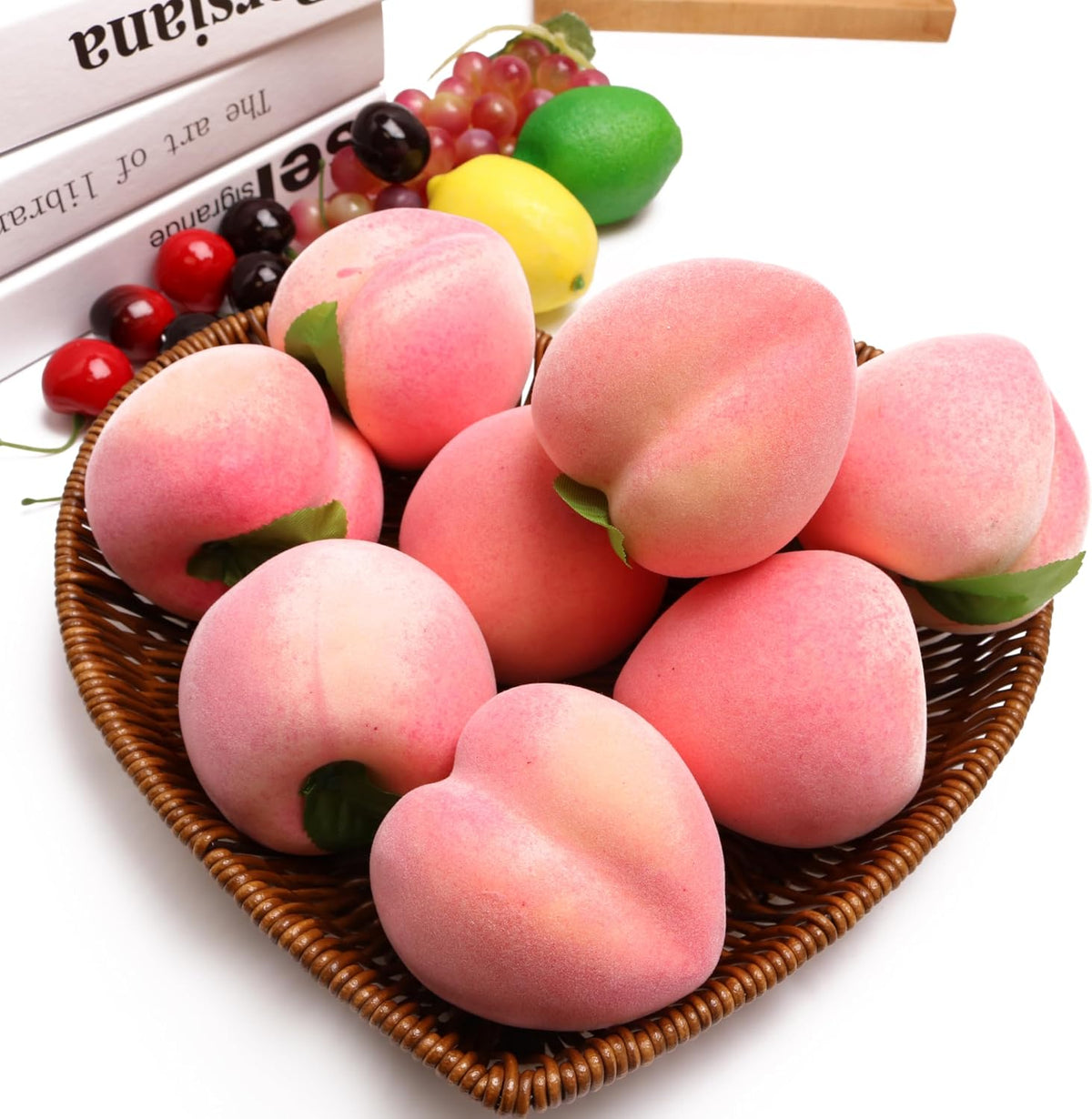 6PCS Simulation Peach Fruit Set Fake Peach