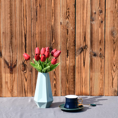 Artificial White Tulips 20 Pcs – 13.5 Inch PU Faux Flowers with Bendable Stems for Home Décor, Wedding Centerpieces, DIY Floral Arrangements, New Year and Valentine's Day
