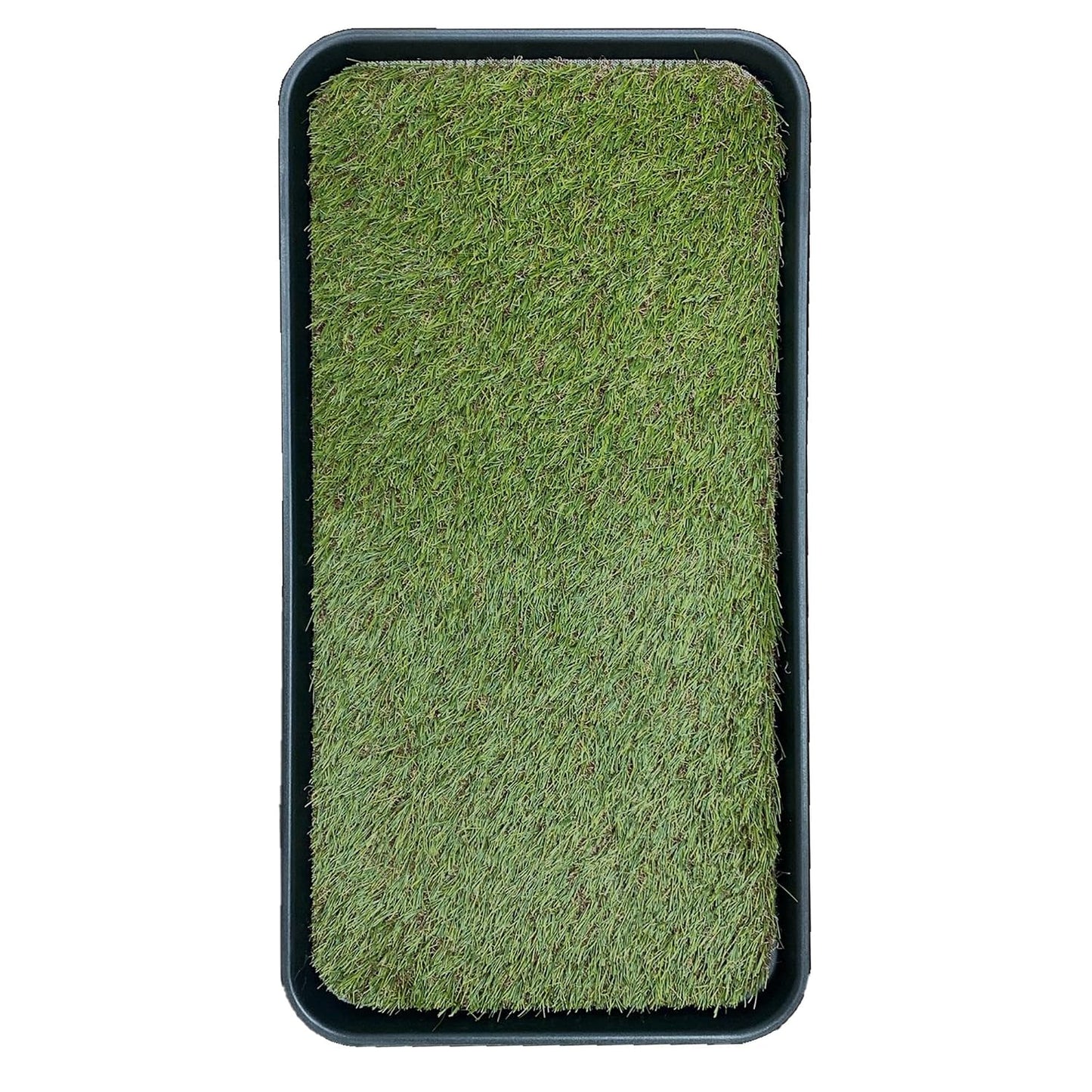 Artificial Grass Puppy Potty Training Pad with Tray, 15" x 30" Reusable Pee Pad for Small Pets and Dogs