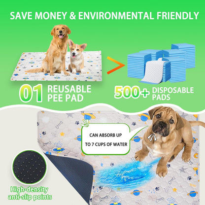 Reusable Dog Loo System with Artificial Grass Turf&Pee Pads&Tray, for Puppy Potty Training is Portable&Easy to Clean,35x23in Large Dog Litter Box Toilet for Indoor/Outdoor use（Extra Large）