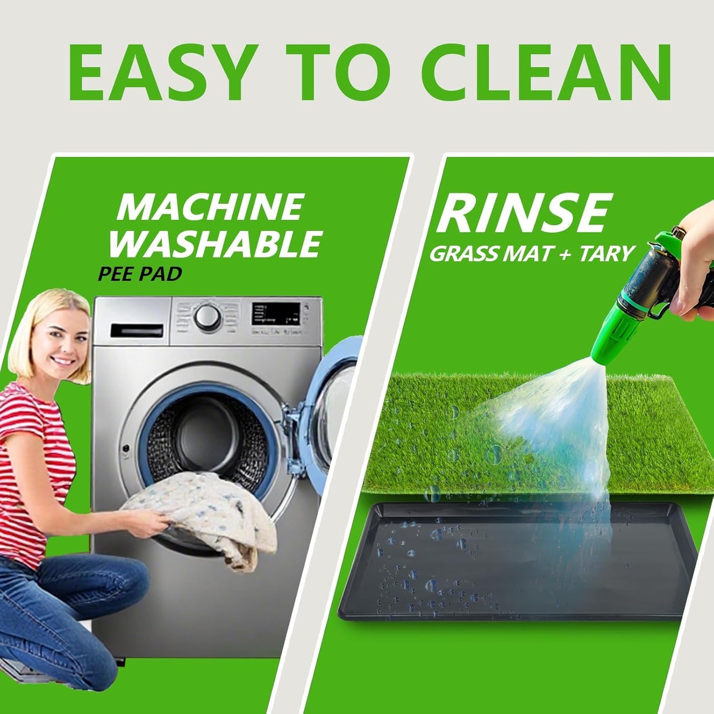 Reusable Dog Loo System with Artificial Grass Turf&Pee Pads&Tray, for Puppy Potty Training is Portable&Easy to Clean,35x23in Large Dog Litter Box Toilet for Indoor/Outdoor use（Extra Large）