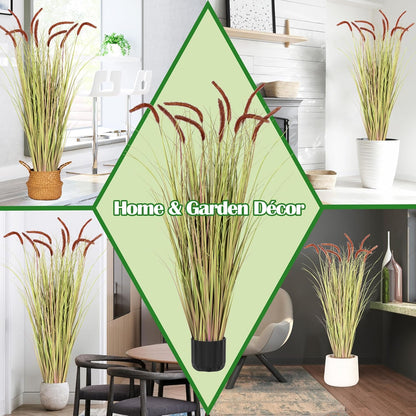 4 FT 2-Pack Artificial Horsetail Reed Grass Pampas Grass Decor