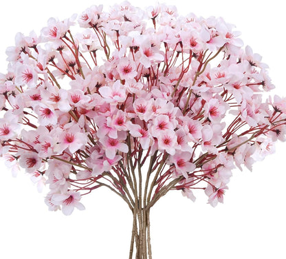 4PCS 15.7" Cherry Blossom Branches Artificial Pink Flowers