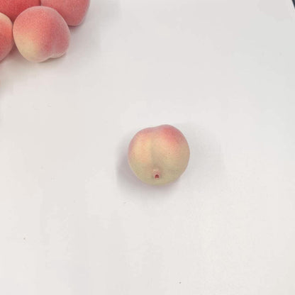 Mini Artificial Peach Fake Peach Fruit Small Simulation Lifelike for Home Cabinet Table Party Decoration Photography Prop 20 Pcs