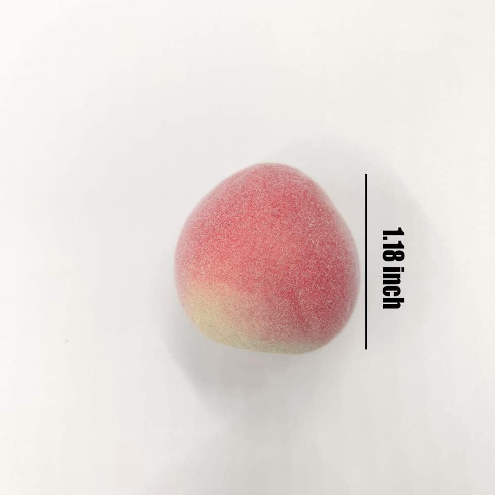 Mini Artificial Peach Fake Peach Fruit Small Simulation Lifelike for Home Cabinet Table Party Decoration Photography Prop 20 Pcs