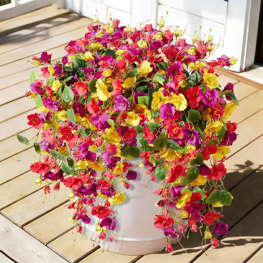 2PCS Fall Artificial Hibiscus Silk Hanging Flowers