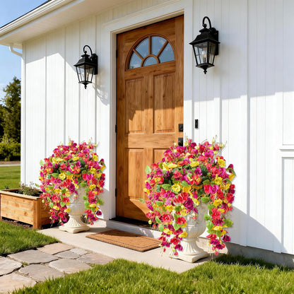 2PCS Fall Artificial Hibiscus Silk Hanging Flowers